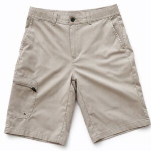 Youth boy’s tan Cargo Shorts (2 pair) | Utility Zip Pocket | Casual / Outdoor